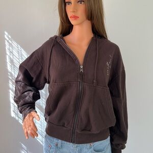 ❌SOLD❌Travis Scott Cactus Jack Brown YUP! Zip-up hoodie